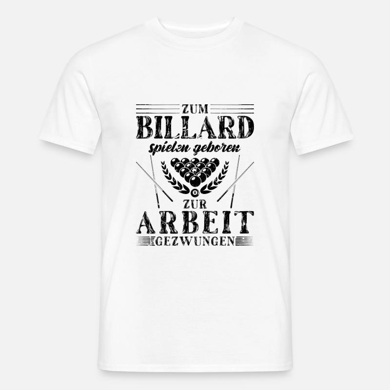 Billardtisch Billardkugel Motiv Billard Queue - Männer T-Shirt - Weiß