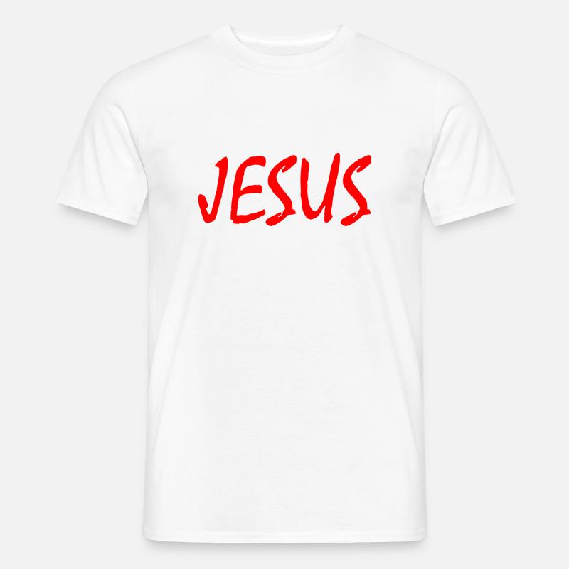 Jesus - Männer T-Shirt - Weiß