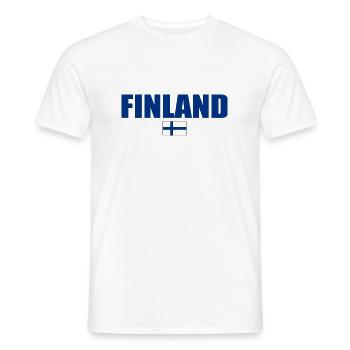 Finlande - T-shirt homme - blanc - Devant - AI Model Male 178 dark (178cm)
