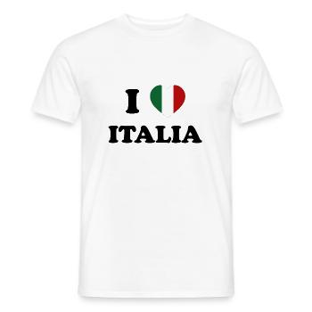 I LOVE ITALY - Männer T-Shirt - Weiß - Vorne - AI Model Male 178 dark (178cm)