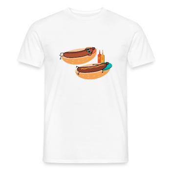 Heiße Würstchen - Männer T-Shirt - Weiß - Vorne - AI Model Male 178 dark (178cm)