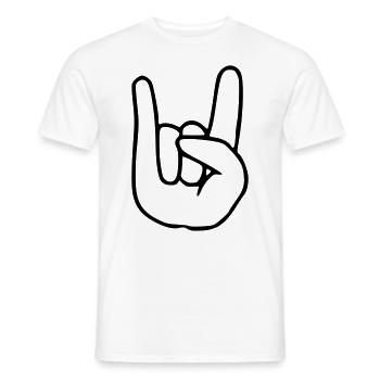 Emoji RocknRoll Croquis noir - T-shirt homme - blanc - Devant - AI Model Male 178 dark (178cm)
