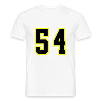 54 Zahl Trikot - Männer T-Shirt - Weiß - Vorne - AI Model Male 178 dark (178cm)