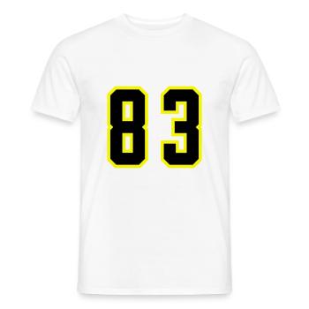 83 Number Leotard - Men's T-Shirt - white - Front - AI Model Male 178 dark (178cm)
