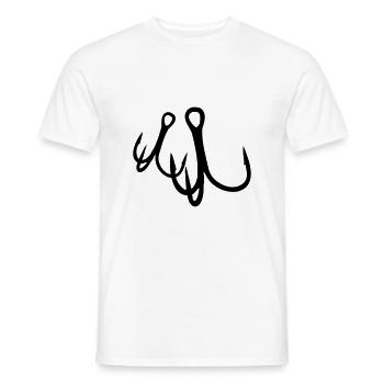 fishing hooks - Männer T-Shirt - Weiß - Vorne - AI Model Male 178 dark (178cm)