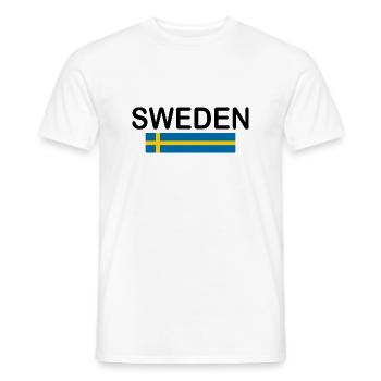 Suède - T-shirt homme - blanc - Devant - AI Model Male 178 dark (178cm)