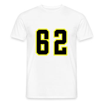 62 Zahl Trikot - Männer T-Shirt - Weiß - Vorne - AI Model Male 178 dark (178cm)