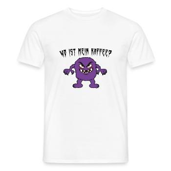 Where is my coffee? - Men's T-Shirt - white - Front - AI Model Male 178 dark (178cm)
