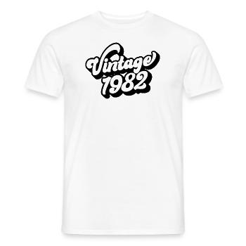 Millésime 1982, 40 ans, cadeau de 40e anniversaire - T-shirt homme - blanc - Devant - AI Model Male 178 dark (178cm)