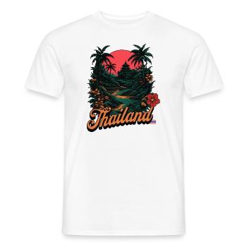 Thailand Outfit for Men & Women Holidays Thailand - Men's T-Shirt - white - Front - AI Model Male 178 dark (178cm)