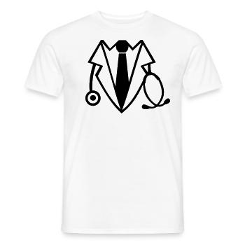 Docteur - T-shirt homme - blanc - Devant - AI Model Male 178 dark (178cm)