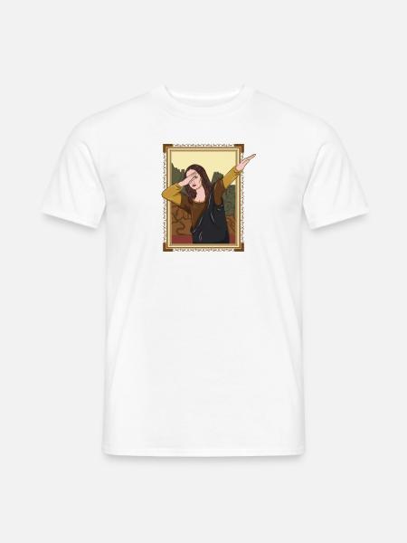 Dabbing Mona Lisa Dab Dance Kunst Lehrer Gemälde - Männer T-Shirt - Weiß