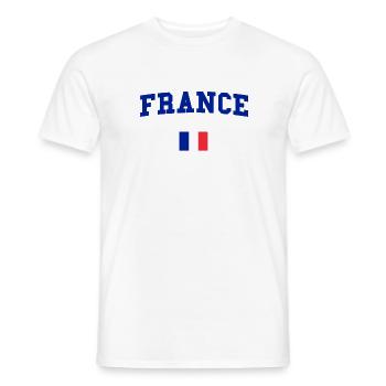 FRANCE - Men's T-Shirt - white - Front - AI Model Male 178 dark (178cm)