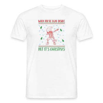 When you're dead inside design - Men's T-Shirt - white - Front - AI Model Male 178 dark (178cm)