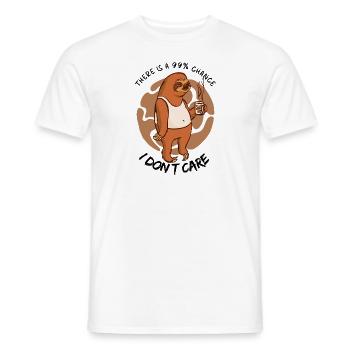 I Dont Care Sloth Saying - Men's T-Shirt - white - Front - AI Model Male 178 dark (178cm)