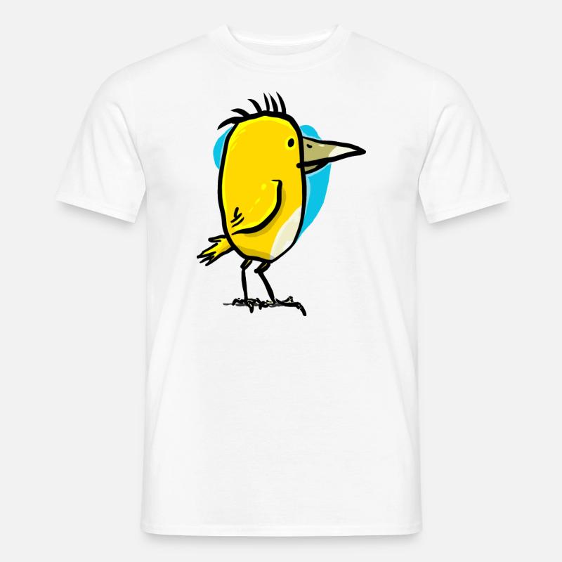 Vogel mit großem Schnabel - Männer T-Shirt - Weiß