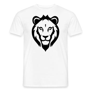 Felin jungle tête de lion - T-shirt homme - blanc - Devant - AI Model Male 178 dark (178cm)