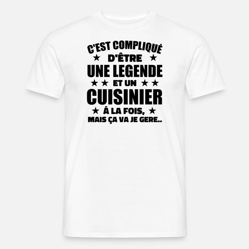 Legend & Cook Cook Geschenkidee - Männer T-Shirt - Weiß