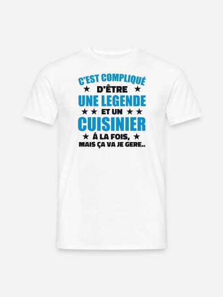 Legend & Cook Cook Geschenkidee - Männer T-Shirt - Weiß