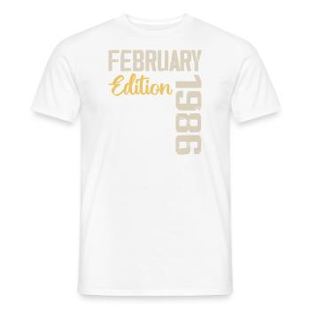 Février 1976 Anniversaire Février 1976 Rétro - T-shirt homme - blanc - Devant - AI Model Male 178 dark (178cm)