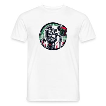 Zebra Roam Free or Dye, Mic Drop - Men's T-Shirt - white - Front - AI Model Male 178 dark (178cm)