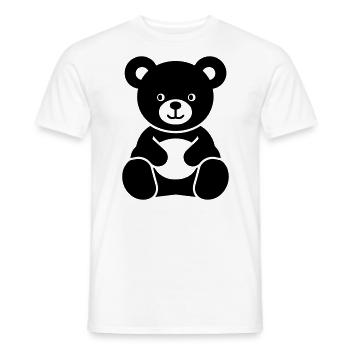 Ours en peluche - T-shirt homme - blanc - Devant - AI Model Male 178 dark (178cm)