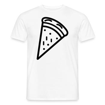 Pizza slice - Men's T-Shirt - white - Front - AI Model Male 178 dark (178cm)