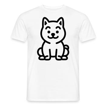 Dog - Men's T-Shirt - white - Front - AI Model Male 178 dark (178cm)