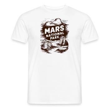 Parc national de Mars - T-shirt homme - blanc - Devant - AI Model Male 178 dark (178cm)