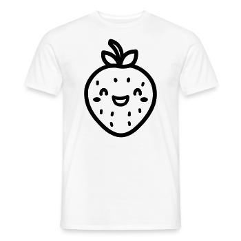 Erdbeere - Männer T-Shirt - Weiß - Vorne - AI Model Male 178 dark (178cm)