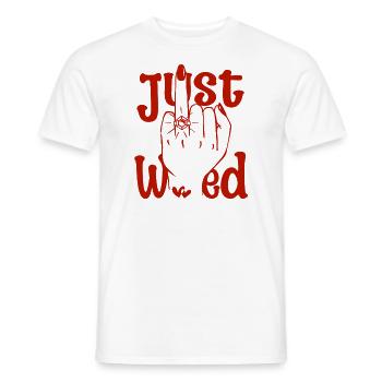 Juste mariée mariée marié majeur bague - T-shirt homme - blanc - Devant - AI Model Male 178 dark (178cm)