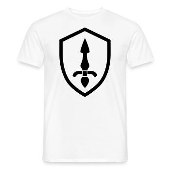 shield - Men's T-Shirt - white - Front - AI Model Male 178 dark (178cm)