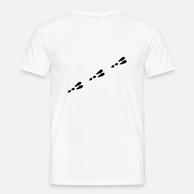 Spur eines Hasen - Männer T-Shirt - Weiß