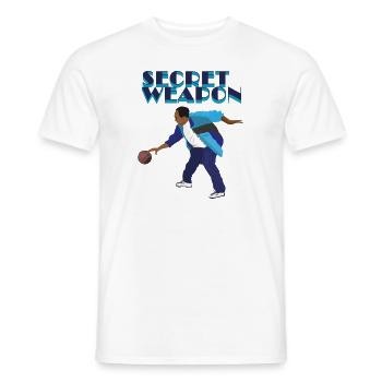 Stanley Basketball Secret Weapon passion, gift - Men's T-Shirt - white - Front - AI Model Male 178 dark (178cm)