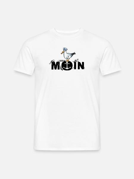 Moin Fischköppe Norddeutschland Küste Nordsee - Männer T-Shirt - Weiß