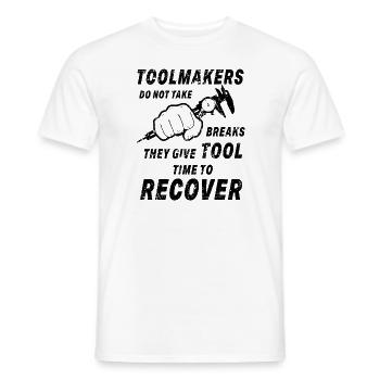 Outilleur mécanicien d’outils pas de pause - T-shirt homme - blanc - Devant - AI Model Male 178 dark (178cm)