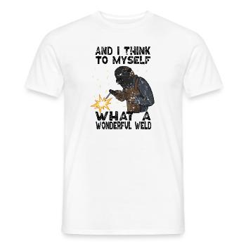 Schweißer Schweißen Schweißerhelm Metaller - Männer T-Shirt - Weiß - Vorne - AI Model Male 178 dark (178cm)