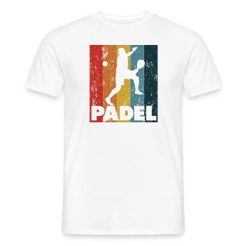 Padel Raquette tennis sport entraînement - T-shirt homme - blanc - Devant - AI Model Male 178 dark (178cm)