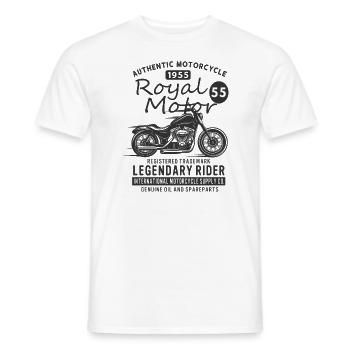 Motorcyclist Birthday 1955 Gift Biker - Men's T-Shirt - white - Front - AI Model Male 178 dark (178cm)