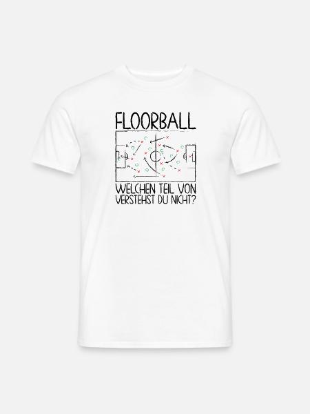 Floorball Floor Hockey Unihockey. - Männer T-Shirt - Weiß
