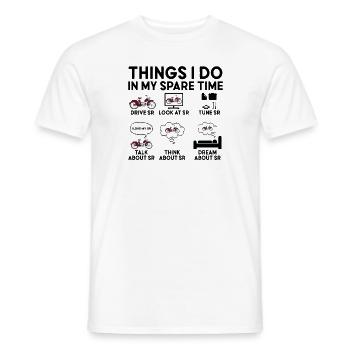 SR Moped Mofa Ostalgie Dinge Die Meiner Freizeit - Männer T-Shirt - Weiß - Vorne - AI Model Male 178 dark (178cm)