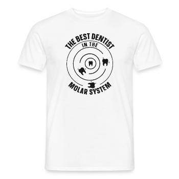 Best Dentist In The Molar System Dental Assistant - Men's T-Shirt - white - Front - AI Model Male 178 dark (178cm)