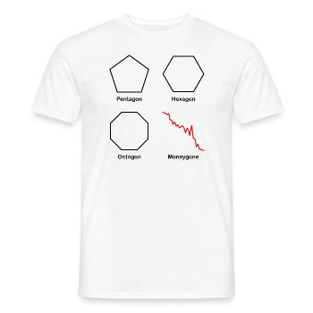 Argent, Actions, Bourse, Trading, Finance, Investisseur - T-shirt homme - blanc - Devant - AI Model Male 178 dark (178cm)