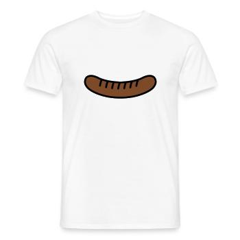 Bratwurst - Men's T-Shirt - white - Front - AI Model Male 178 dark (178cm)