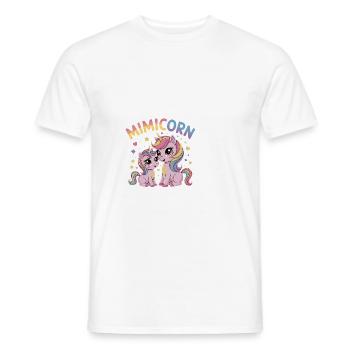 Magical Unicorns Mimicorn Rainbow - Men's T-Shirt - white - Front - AI Model Male 178 dark (178cm)