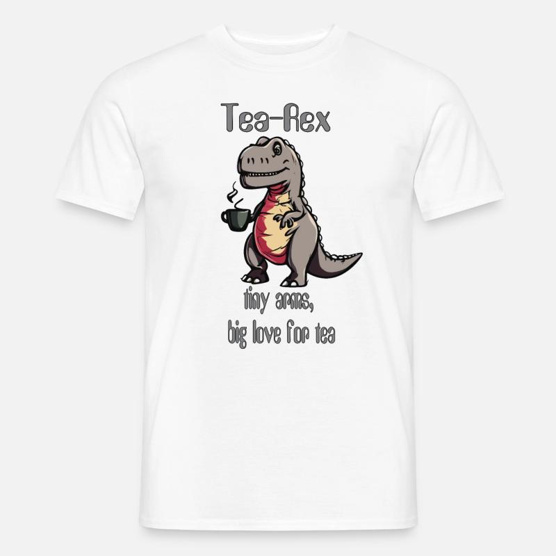 tea rex - Männer T-Shirt - Weiß