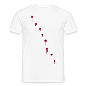 Einschussloecher - Männer T-Shirt - Weiß - Vorne - AI Model Male 178 dark (178cm)