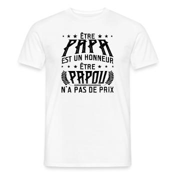 Être Papou N'a Pas De Sans Prix - T-shirt homme - blanc - Devant - AI Model Male 178 dark (178cm)