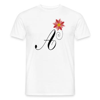 A. ALPHABET. LOVE - Men's T-Shirt - white - Front - AI Model Male 178 dark (178cm)