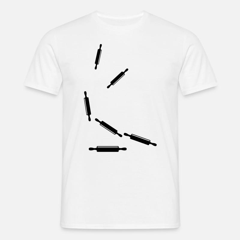 Kitchen roll rolling pin - Men's T-Shirt - white